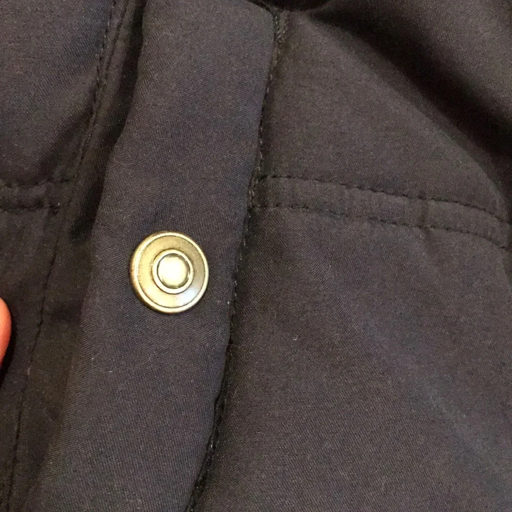 Carters boy’s 7 navy blue insulated vest gray fleece quilt lined full zip puffy